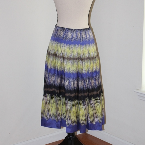 Jones Of New York Collection, wide pleats silk blend skirt - Picture 4 of 11